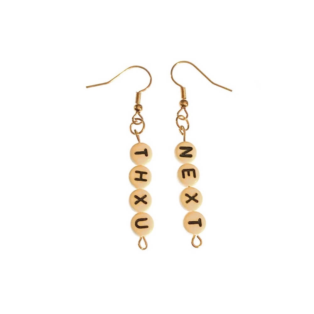 thx u next ~ ariana grande handmade earrings